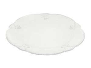 Linea Italica – Dinerbord met bloemenreliëf , wit