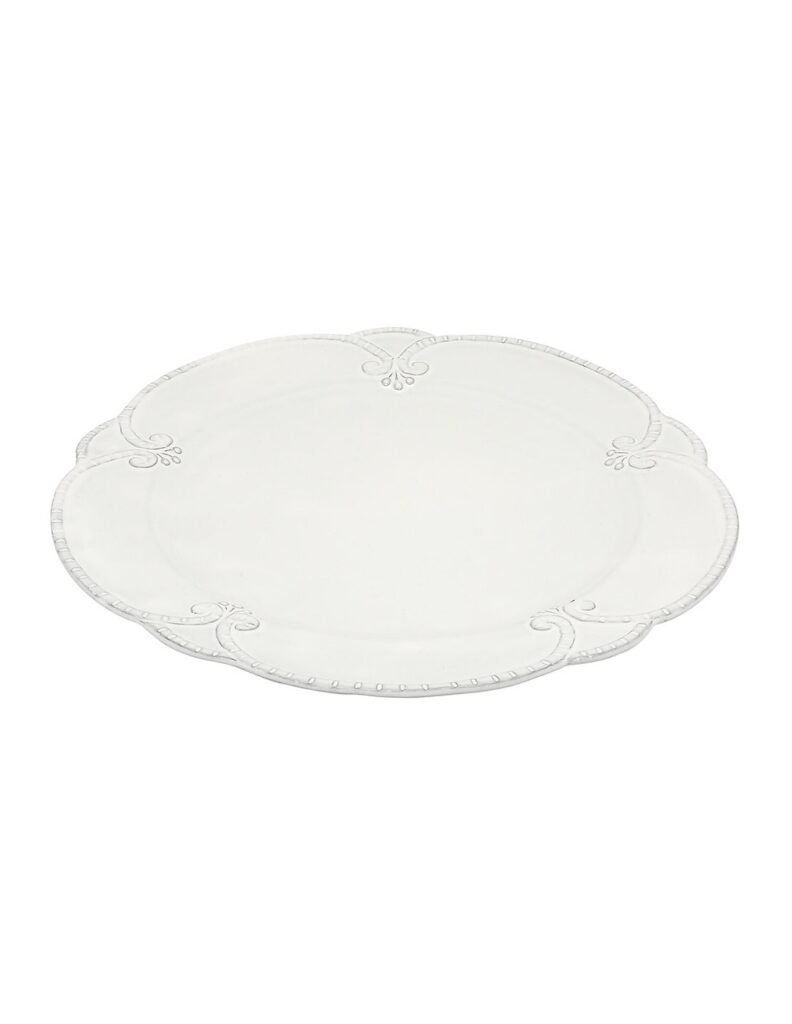 Linea Italica – Dinerbord met bloemenreliëf , wit