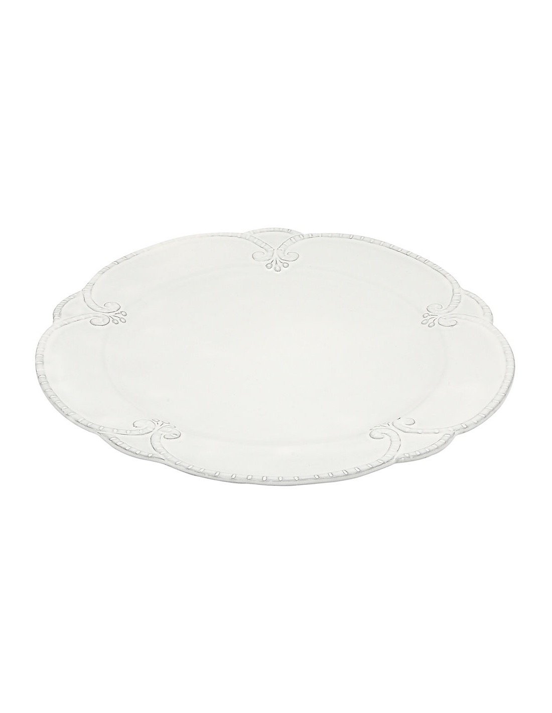 Linea Italica – Dinerbord met bloemenreliëf , wit