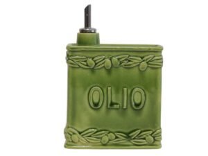 Olijfolie kannetje keramiek vierkant