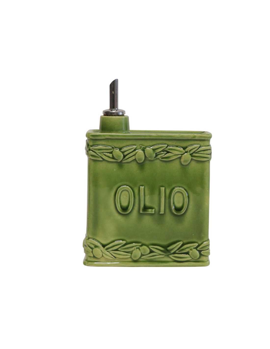 Olijfolie kannetje keramiek vierkant