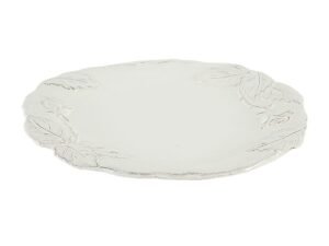 Linea Romantica – Ontbijtbord met rozen reliëf , wit