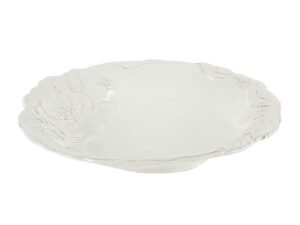 Linea Romantica – Pasta Bord met rozen reliëf , wit