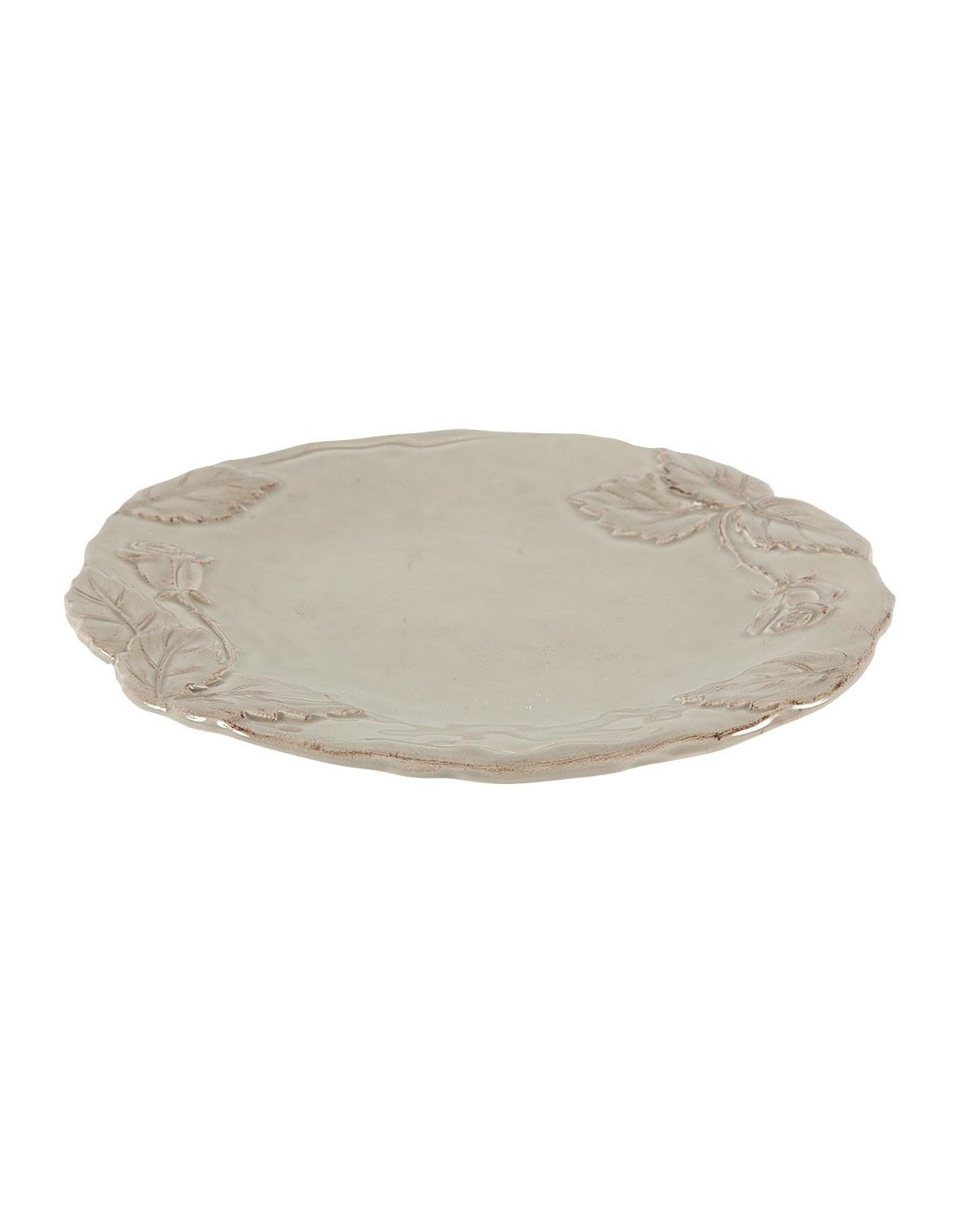 Linea Romantica – Ontbijtbord met rozen reliëf , warm grijs