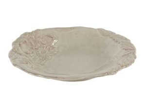 Linea Romantica – Pasta Bord met rozen reliëf , warm grijs