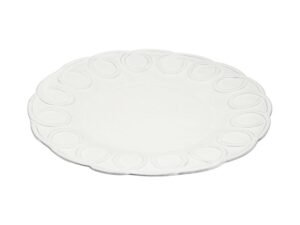 Linea Italica – Ontbijtbord met cirkels reliëf , wit