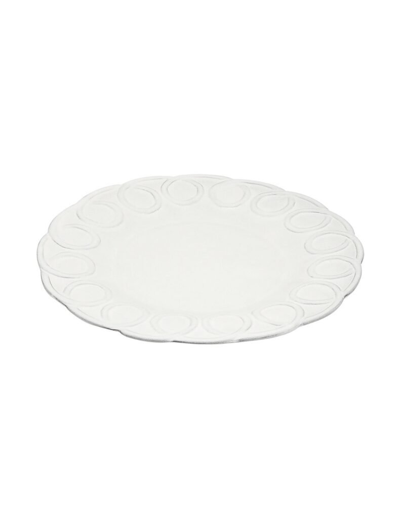 Linea Italica – Ontbijtbord met cirkels reliëf , wit