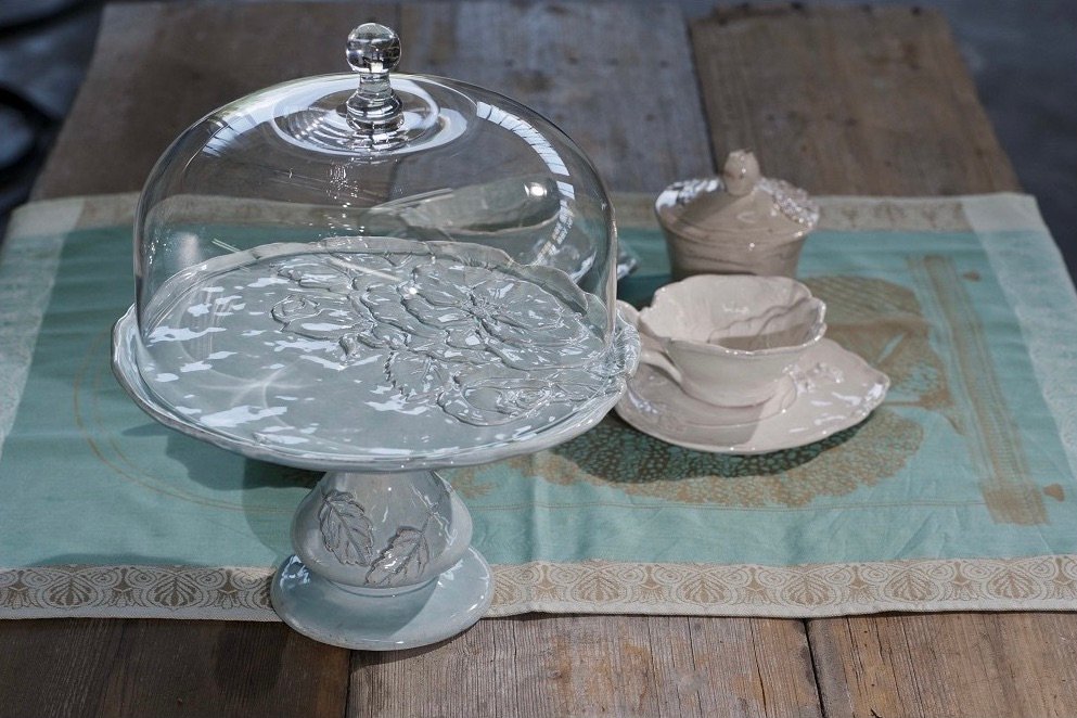 Linea Romantica – Cappuccino Koffie kopje in de vorm van een roos , warm grijs (afbeelding 2)