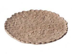 Linea Romantica – Ontbijtbord in de vorm van een hortensia , warm grijs