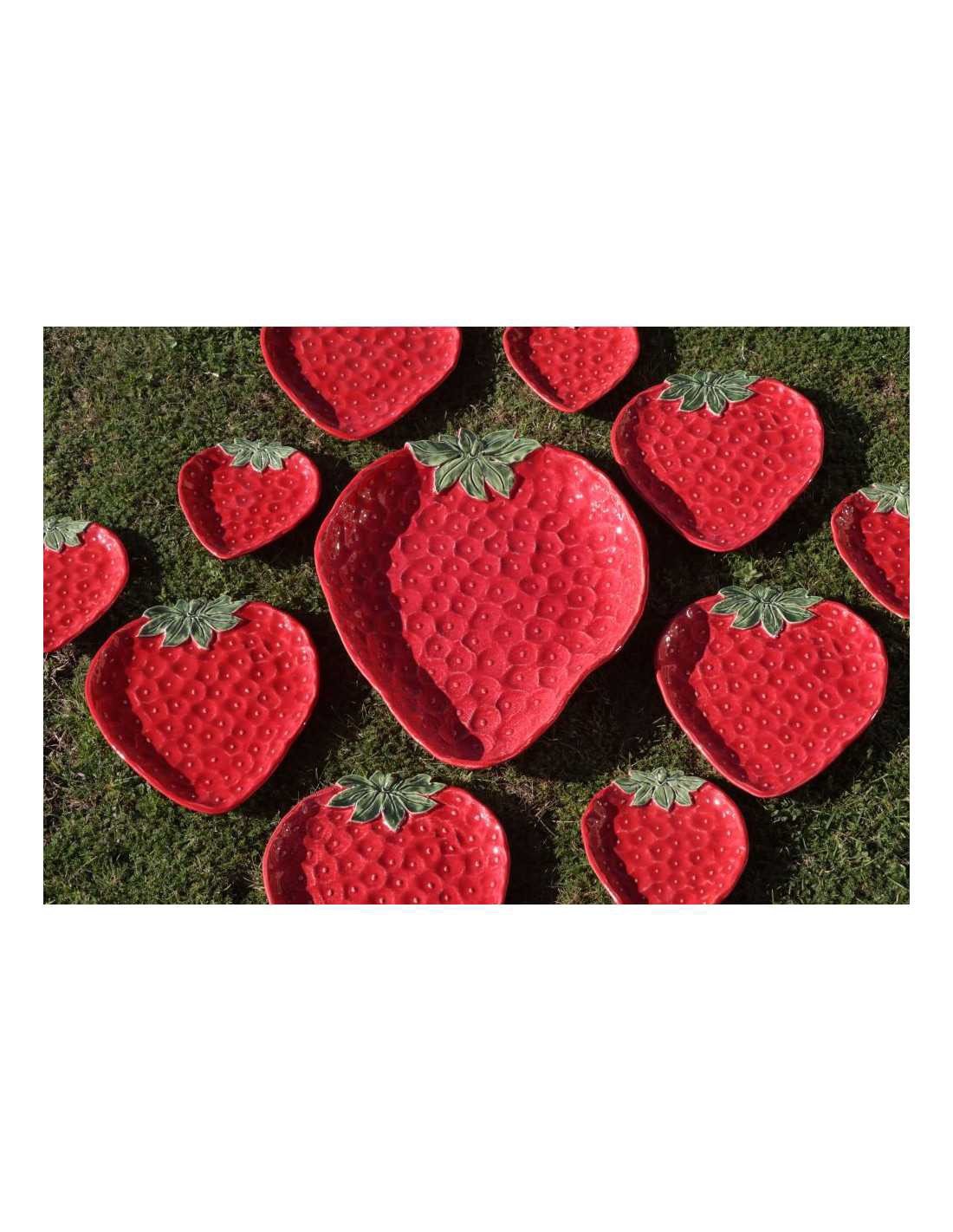 Linea Fragola – Saladebord keramiek rood – Aardbei (afbeelding 2)