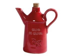 Linea Osteria – Olijfolie kannetje keramiek met handvat , rood