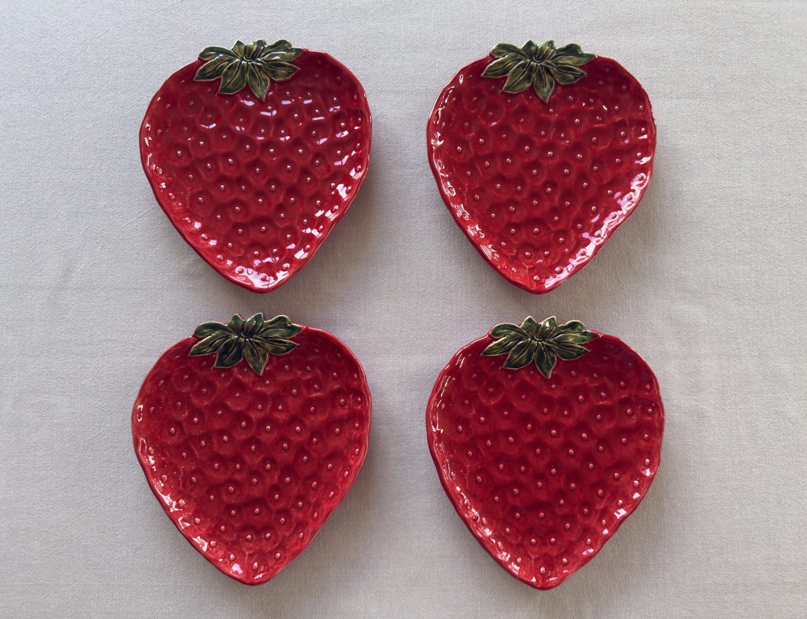 Italiaans Handgemaakt servies keramiek rood