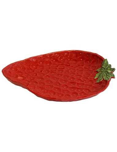 Linea Fragola – Serveerschaal groot ovaal – Aardbei