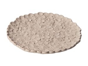 Ontbijtbordje wit keramiek in de vorm van een Hortensia